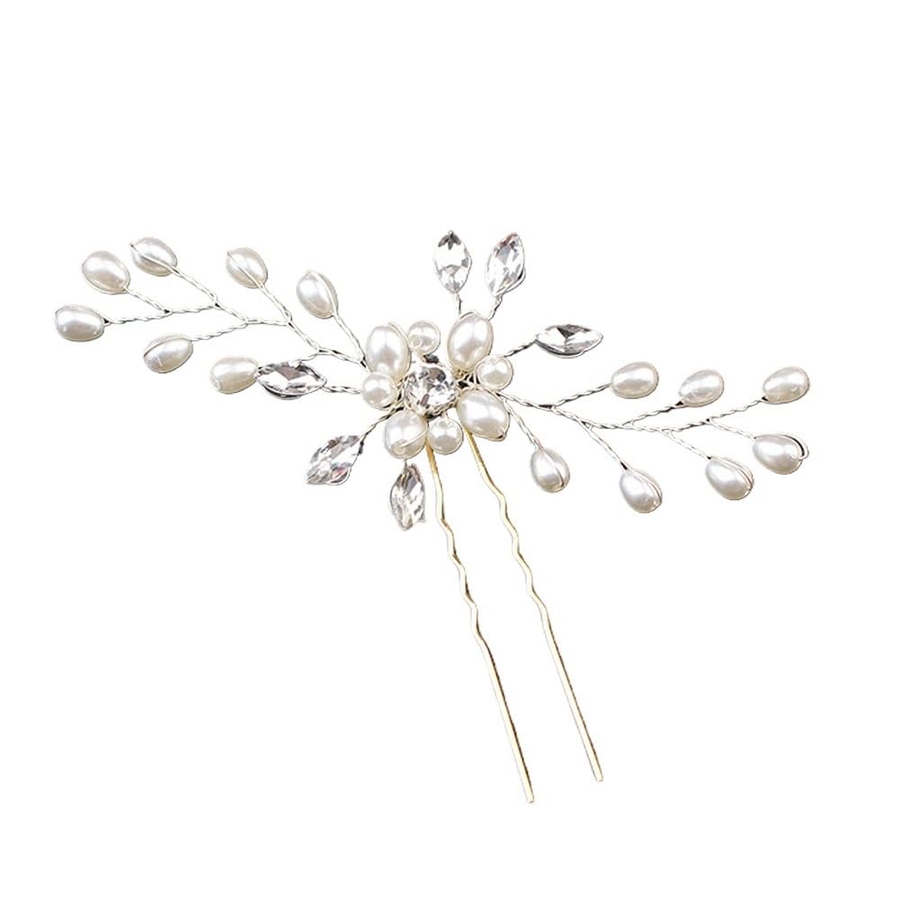Horquilla para novia con perlas y diamantes para tocados de boda hechos a mano