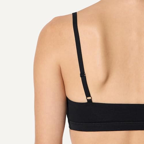 Image of Amazon Essentials Women's Cotton Jersey Scoop Bralette, Pack of 2