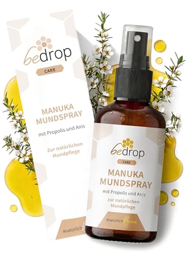 bedrop Manuka Propolis Halsspray/Mundspray I Propolis Anis und echter Manuka-Honig MGO 500+ I Deutsche Herstellung I 30ml