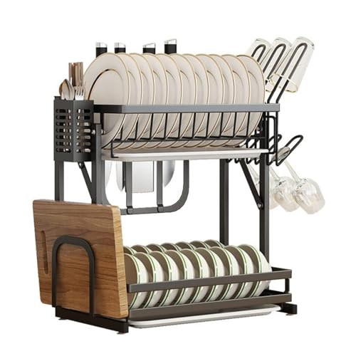 WYLFYJP Escurridor de Platos Escurridor de Platos de Acero Inoxidable Escurridor de Platos de Cocina Plegable Rejilla de Almacenamiento Rejilla de Almacenamiento Escurridor de Platos