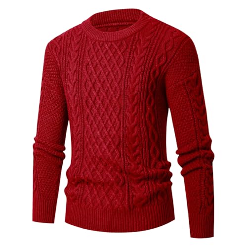 Pull en tricot pour homme USTZFTBCL coupe élégante d'hiver