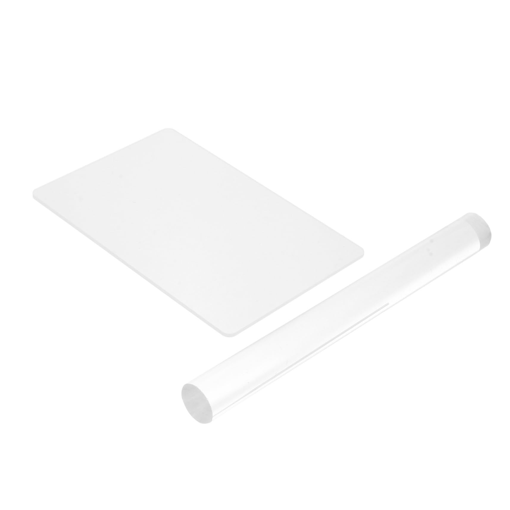 Uonlytech 2Pcs Acrylic Clay Roller with Grid and Sheet Board Essential Modelling Tools for Moulding Clay for DIY Crafts and Sculpting Projects