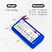 Coonyard (4-Pack) 7.4V 1500mAh Li-ion Battery with Standard Tamiya Connector Replacement for HONGXUNJIE HJ806 RC Boat 2.4GHz 35km/h, Includes 2 USB Charging Cables