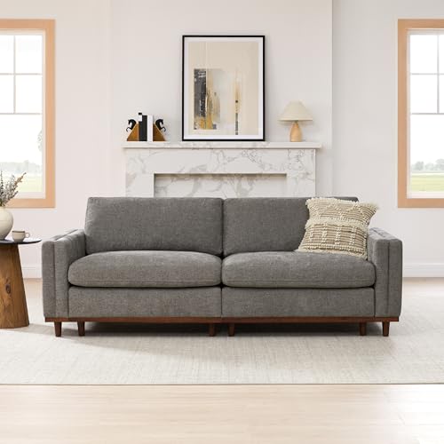 Image of CHITA 83 inch Super Large Sectional Modular Sofa, Down Filled, Loveseat, Grey