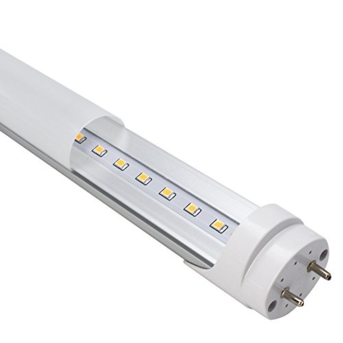 LightingWill LED T8 Light Tube 3FT, Warm White 3000K-3500K, Dual-End Powered Ballast Bypass, 2000Lumens 15W (32W Fluorescent Equivalent), Frosted Cover, AC85-265V Lighting Tube Fixtures, 4 Pack - Image 5