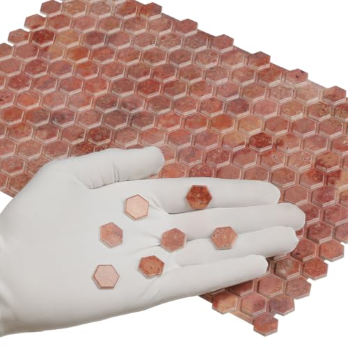 240 pcs, Dollhouse Flooring, 1:12 Scale Doll House Hexagonal Tiles,