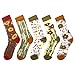 Benefeet Sox 5 Pairs Sheer Socks Thin Mesh Lace Socks for Women Transparent See Through Ankle Colorful Nylon Flower Jacquard Crystal Glass Floral Patterned Vintage Fashion Crew Sock