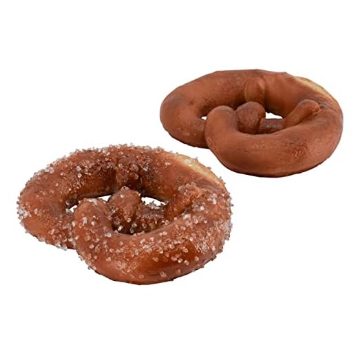 Klocke Dekorationsbedarf Comida falsa realista – Productos de panadería artificial, pan y repostería – Food Dummy/comida de plástico – Decoración (Pretzel – Juego de 2 – 11 cm)