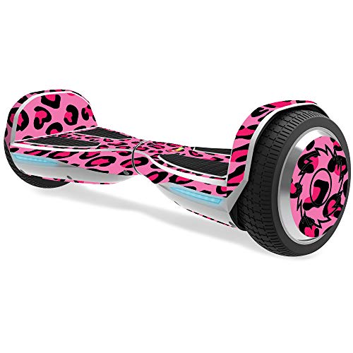 MightySkins Skin Compatible with Razor Hovertrax 1.5 Hover Board - Pink Leopard | Protective, Durable, and Unique Vinyl Decal wrap Cover | Easy to Apply, Remove, and Change Styles | Made in The USA