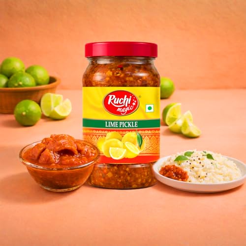 Image of Ruchi Magic Lime Pickle | Tangy and Spicy Traditional Indian Taste | Sun-Ripened Lemon Pieces Blended with Aromatic Spices | Perfect with all Meals | 1 kg