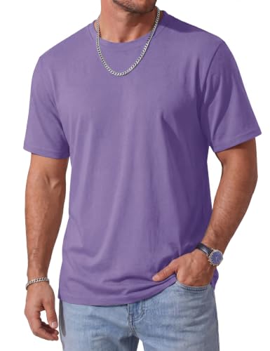 Image of MAGCOMSEN Mens T-Shirts Short Sleeve UPF 50+ Lightweight Moisture Wicking Basic Crewneck Casual Summer Cooling T Shirt