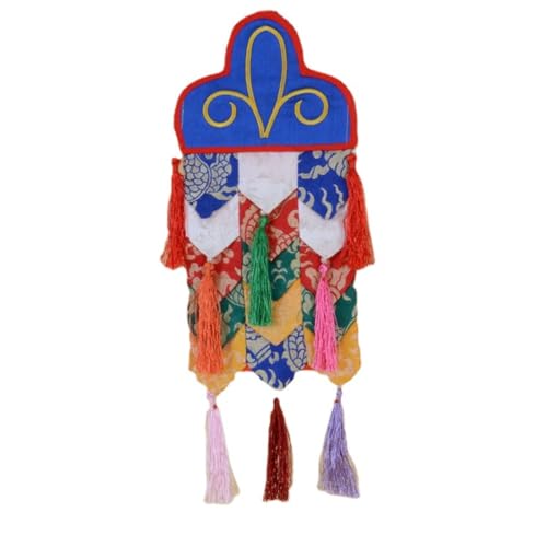 Drapeau de Bouddha tibétain de 33 cm pour décoration murale suspendue