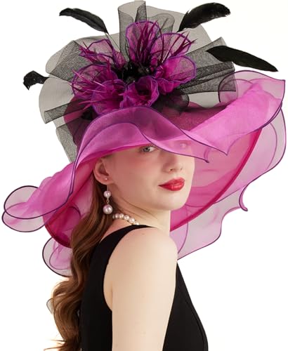 Sombrero de Dama Kentucky Derby con Ala Ancha