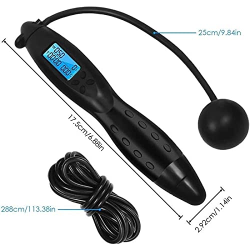 XIANGFATS Cuerda Saltar 3 Meter Ejercicio Ajustable Contando de Velocidad rápida Saltar Saltar Cuerda Salta Calorías de Alambre Gimnasio Deportes Fitness Accesorios