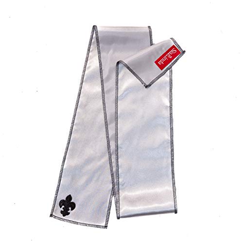 SiaLinda: Augenbinde Zola II Argenta, Weiss Silber metallic, Satin, 2 Stück