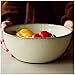Mzxun. Bardzo duża pojemność sałatka miska mieszania miski zupa miski owocowe makaron serwujący Mikrofalówka Safe Creative Ceramic Stołowe 23cm * 9,5 cm White