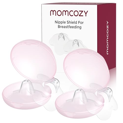 Image of Momcozy Nipple Shields for Breastfeeding Newborn, Contact Nipple Shields Food-Grade Silicone (2, 24mm)
