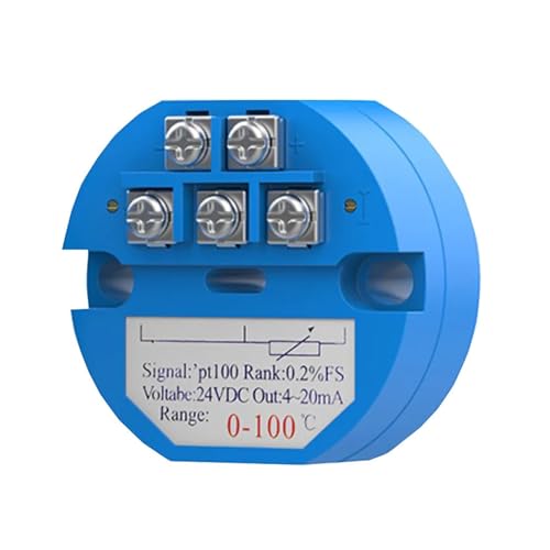Temperature Transmitter Module Thermal Resistance Pt100 0-200°C 0-600°C Temperature Sensor Module 0-10V High Precision 0.5% FS Transmitter(0 to 250 Degrees)