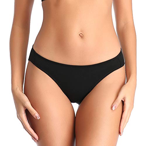 Image of Women's High Waist Cotton Underwear Soft Brief Panties Decorated with Lace Regular and Plus Size