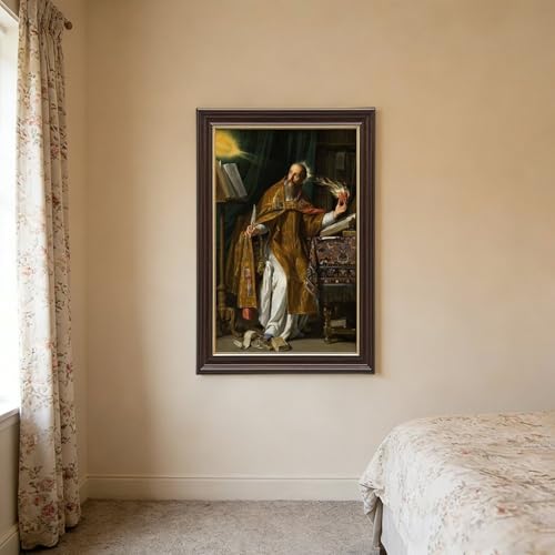 Impression sur toile Saint Augustine de Philippe De Champaigne avec cadre - 3