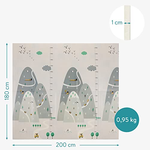Navaris Grote Zachte Opvouwbare Babyspeelmat - Schuimmat voor Baby’s en Peuters - Tweezijdig met berendesign en bergendesign - Afbeelding 6