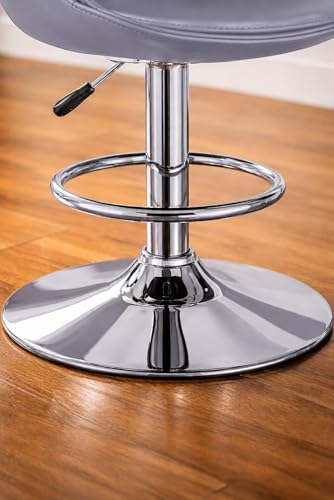 Image of Modern Arihant Bar Stool with 360 Swivel | Height Adjustable Bar Chair | Counter Stool & High Chairs | Comfortable for Home, Office, Restaurant Bar, Cafe & Cash Counter - (Grey)