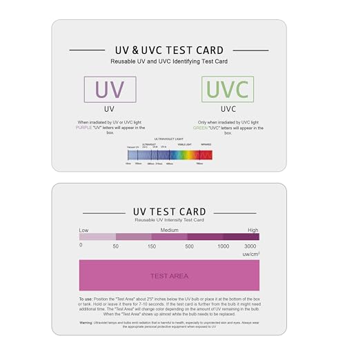 Image of SaiTech IT | UV & UVC Test Card & UV Intensity Test Card | 3-in-1 UV Test Card | UVA & UVC Light Identifying Card | UV Bulb & LED Intensity Reading Card | UV Dosage Indicator Card | UVB Tester