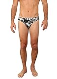 UZZI Men's Basic Swim Shark Bikini Swimwear 4600 Camo Black M