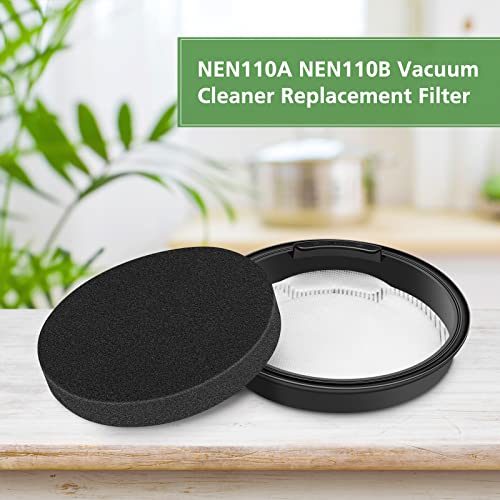 Nen110A Vacuum Filter, Inlet Frame And Sponge Filter Compatible With Eureka Whirlwind Bagless Canister Vacuum Cleaner, Fits Nen110A, Nen110B, Nen110D(4-Pack ) #TOP5
