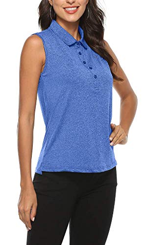 Image of AIRIKE Golf Polo Shirts for Women Sleeveless Summer Sports Athletic Fashionable Workwear-Quick Dry Womens Tank Tops