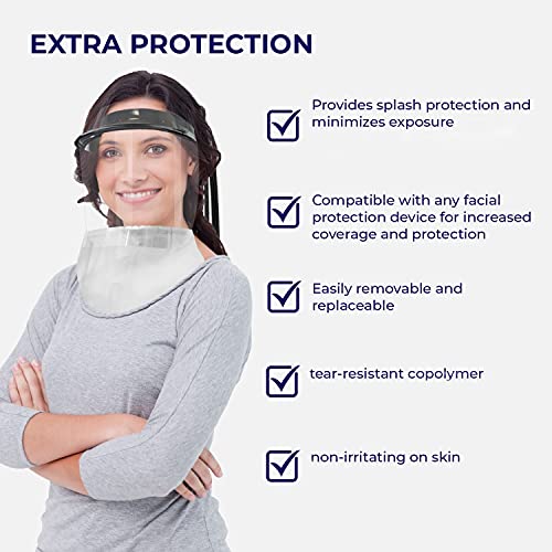 Image of Pac-Dent Armor Drape-It, Disposable Face Shield Drapes for Added Protection, Great for Teachers, Schools, Office Workers, Airport Travel, and More, 144-Pack