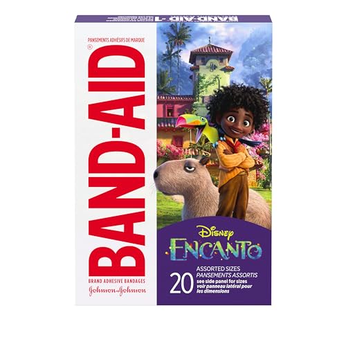 Image of Band-Aid Brand Adhesive Bandages for Minor Cuts & Scrapes, Wound Care Featuring Disney's Encanto Characters, Fun Bandages for Kids and Toddlers, Assorted Sizes, 20 Count