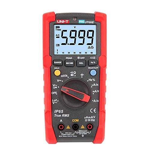 UT191E Multimetro digitale industriale TRMS 6000 Count DMM 20A Amperometro 600V ACV LOZ LPF Tester IP65 GS/CE/cTUVus superato