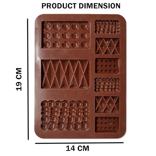Image of Signamio Chocolate Mould 9in1 - Bubble & Zigzag Shapes, Multiple Sizes - Premium Chocolate Mould Silicone for Creative Confectionery - Durable and Flexible Chocolate Silicone Mould