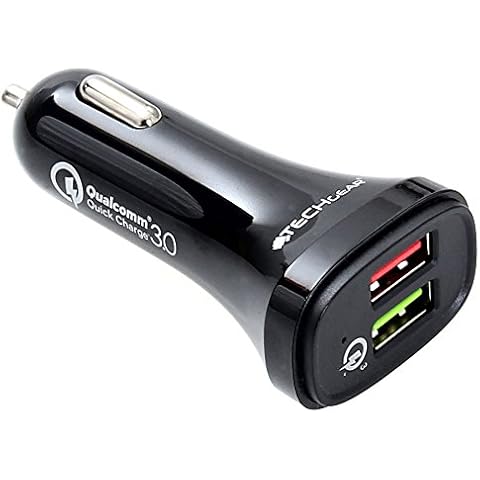 TECHGEAR Quick Charge 3.0 Dual USB Car Charger Cover