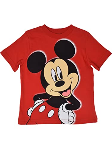 Disney Mickey Mouse Toddler Boys T-Shirt and Mesh Shorts Set 12 Months Red-Black - Image 3