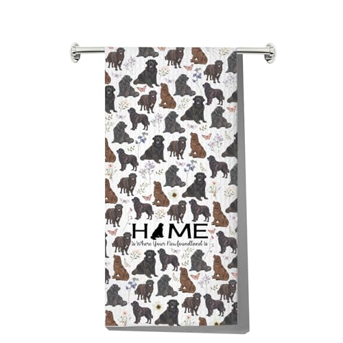 MYSOMY Toalla de cocina de Terranova, regalo de perro Newfie, regalo para mamá, regalo para el hogar es donde tu Terranova está (Terranova es kt1) MYSOMY Toalla de cocina de Terranova, regalo de perro Newfie, regalo para mamá, regalo para el hogar es donde tu Terranova está (Terranova es kt1)
