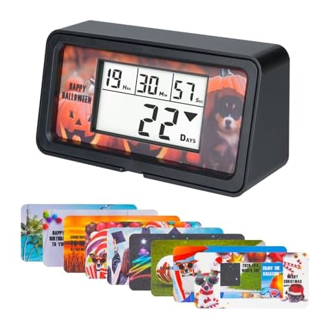 NInE-ROnG Backlight Digital 9,999 Days Countdown Timer Big LCD Display Count Down for Retirement Vacation Graduation Christmas Weddings Birthdays Children's Day Halloween and Other Scenes (BK-10) Cover