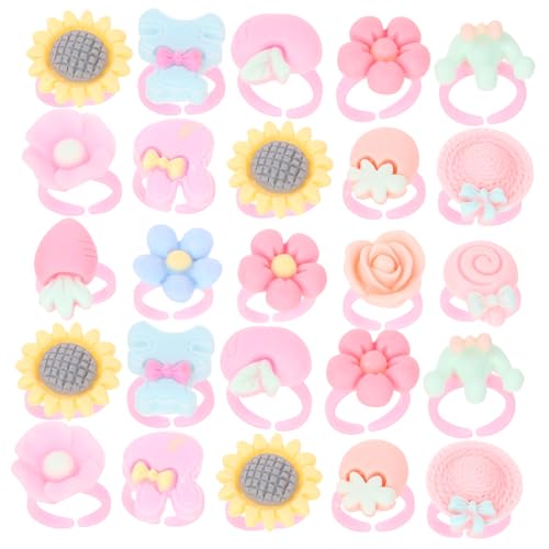 Anillos de juguete de flores Gatuida pack de 100 unidades ideal para regalar en cumpleaños