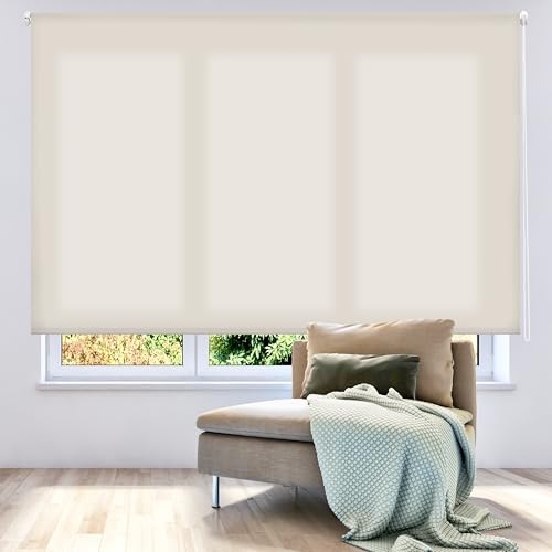 ECOMMERC3 | Glattes, durchscheinendes Rollo 80x175 Breite x Höhe - Rollo Stoffmaß 77x170- Einfache Rollo - Installation an Wand oder Decke - Rollo Hellbraun ECOMMERC3 | Glattes, durchscheinendes Rollo 80x175 Breite x Höhe - Rollo Stoffmaß 77x170- Einfache Rollo - Installation an Wand oder Decke - Rollo Hellbraun