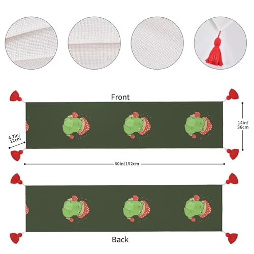 Chemin de table de Noël lavable pour protéger et décorer la table de cuisine