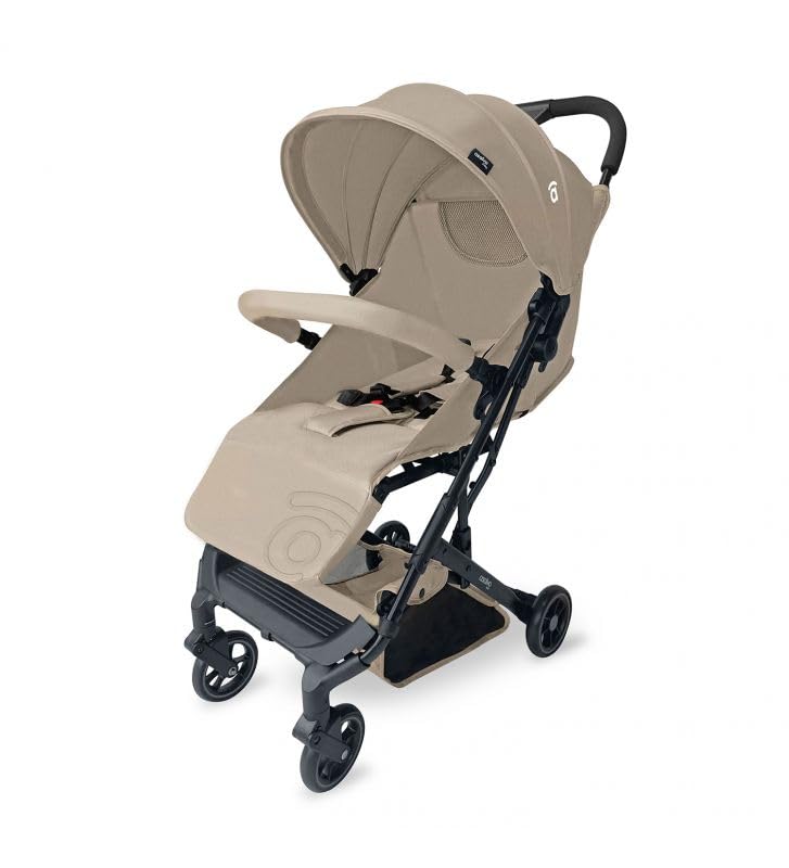 Asalvo TUMBUCTÚ Silla de Paseo Ultraligera Bebé, Carrito de paseo, Respaldo Reclinable, Cochecito Urbano, Arnés 5 Puntos, SPF50+, Capota con Ventana, Manejable, Desde Nacimiento Hasta 23 kg, Beige