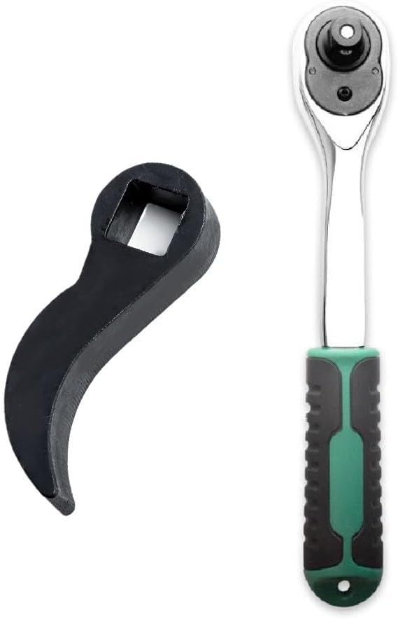 Steel For Crowbar Adapter Head for 3/8 and 1/2 Inch Drive Ratchets Optimized for Tight Space and High Load Mechanical Tasks (12.5mm)