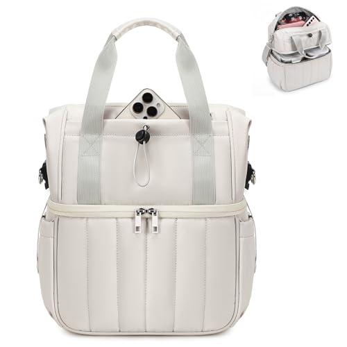 16L LOISOU 2-in-1 Hot Cold Double Layer 9L Insulated Lunch Bag & Everyday Essentials Purse (Gray) - image 1