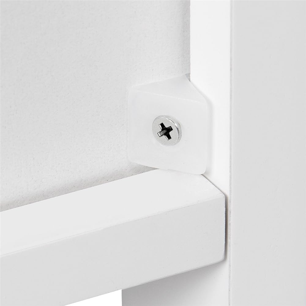 Yaheetech Badezimmerschrank Badschrank Schmal Badkommode Standschrank mit Schublade und Tür, 32 x 30 x 87 cm, Weiß