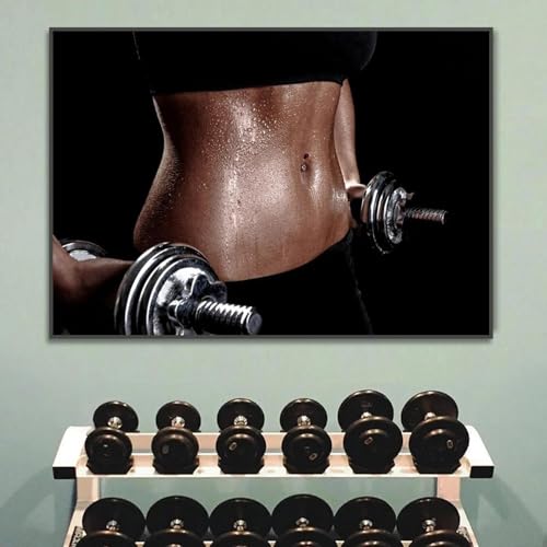 Affiches de sport fitness 70x100cm art mural toile musculation sans cadre