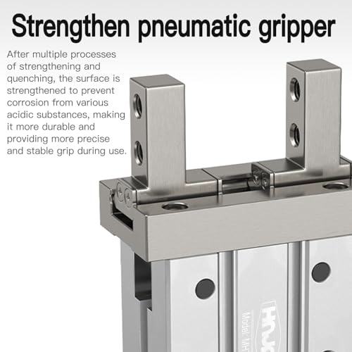 HNJPC Pneumatische Parallelgreifer Klaue, 10mm Bohrung mit Magnet, Mini Pneumatische Greifer Fingerluftzylinder MHZ2-10D