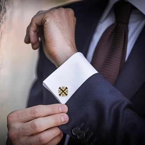 Mancuernillas Cruz de Jerusalén en Plata 925 para Hombre miniatura 3