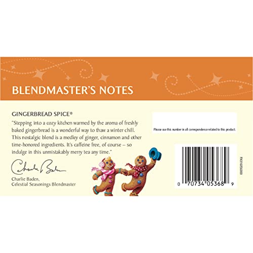 Image of Celestial Seasonings Herbal Tea, Gingerbread Spice, 18 tea bags (Pack of 6)