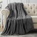 Utopia Bedding Flannel Fleece Luxury Premium Bed Blanket - Plush Fabric Extra Soft Brushed Microfiber - (Throw, Grey)